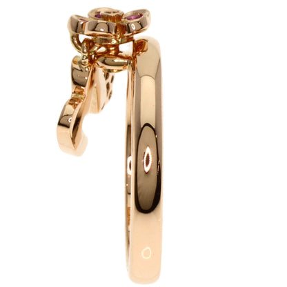Ponte Vecchio Initial M Pink Sapphire Diamond Ring K18 Pink Gold Ladies [Used]