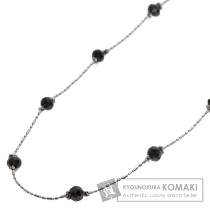 5.25ct Black　Diamond Necklace K18 White Gold 3.7g　Ladies