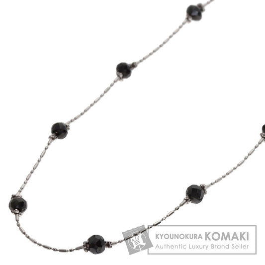 5.25ct Black　Diamond Necklace K18 White Gold 3.7g　Ladies
