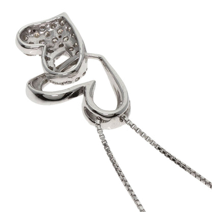 0.4ct Diamond Necklace K18 White Gold 5.9g　Ladies