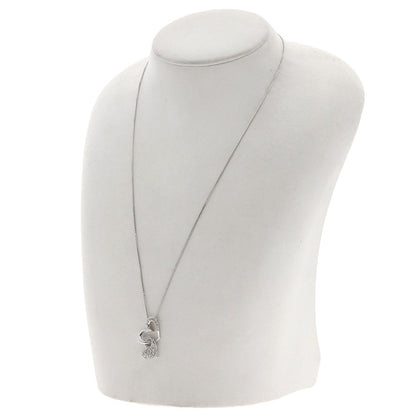 0.4ct Diamond Necklace K18 White Gold 5.9g　Ladies