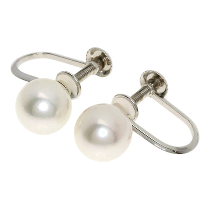 Akoya pearl Pearl Earring K14 White Gold 1.9g　Ladies