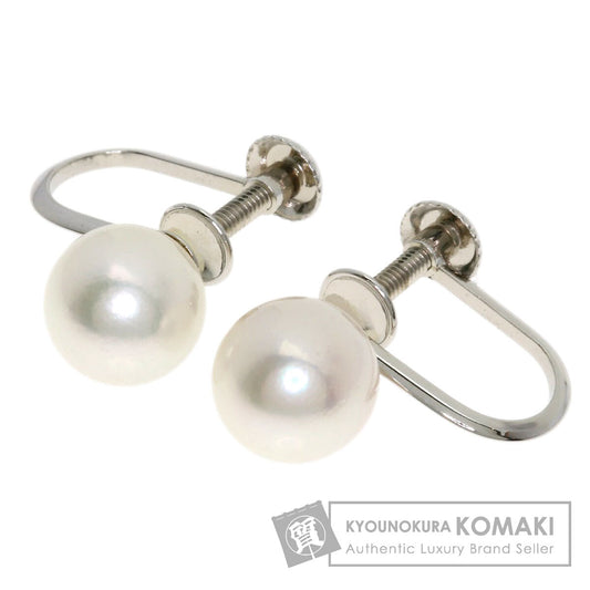 Akoya pearl Pearl Earring K14 White Gold 1.9g　Ladies