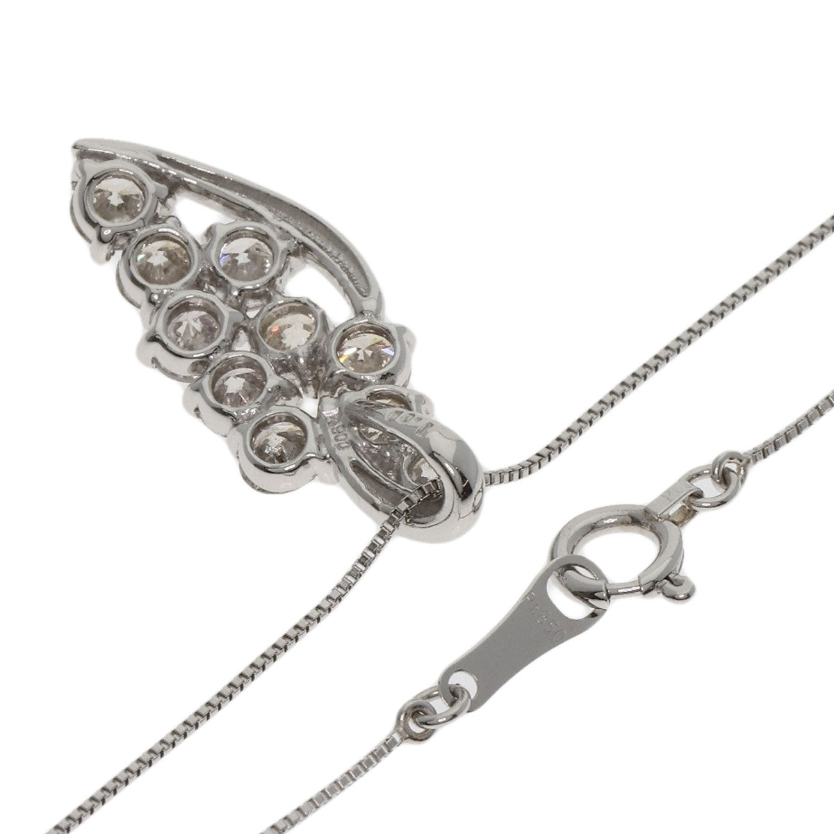 1ct Diamond Necklace Platinum PT850 PT900 3.4g　Ladies