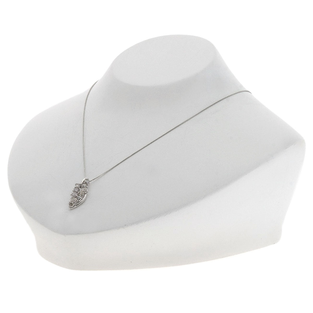 1ct Diamond Necklace Platinum PT850 PT900 3.4g　Ladies