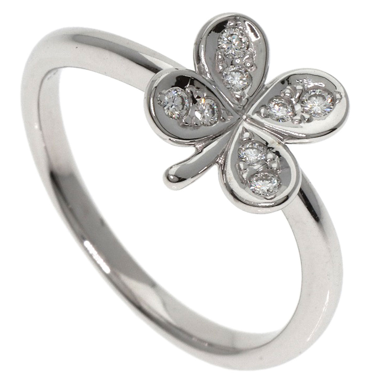 TASAKI Clover Diamond Ring K18 White Gold Ladies [Used]