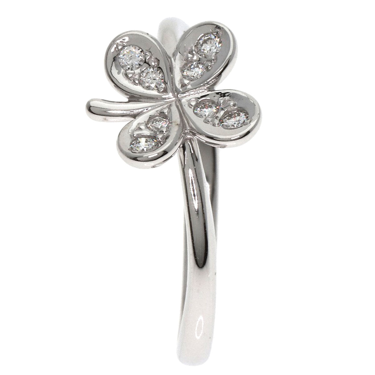 TASAKI Clover Diamond Ring K18 White Gold Ladies [Used]