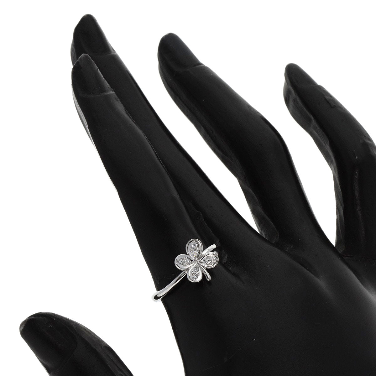 TASAKI Clover Diamond Ring K18 White Gold Ladies [Used]