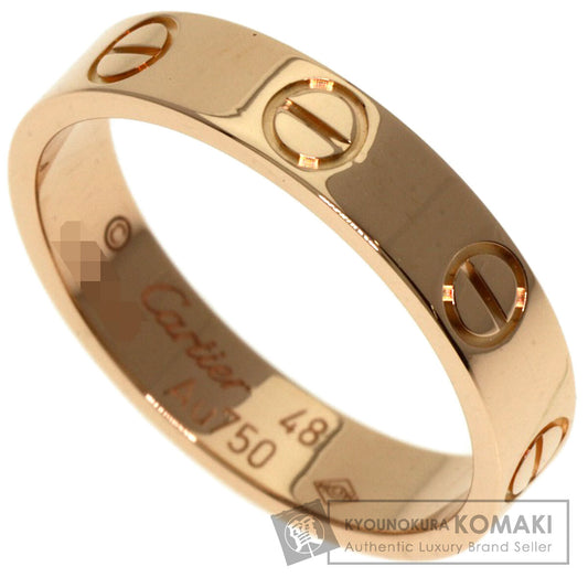 CARTIER Mini love ring # 48 Ring K18 Pink Gold Ladies [Used]