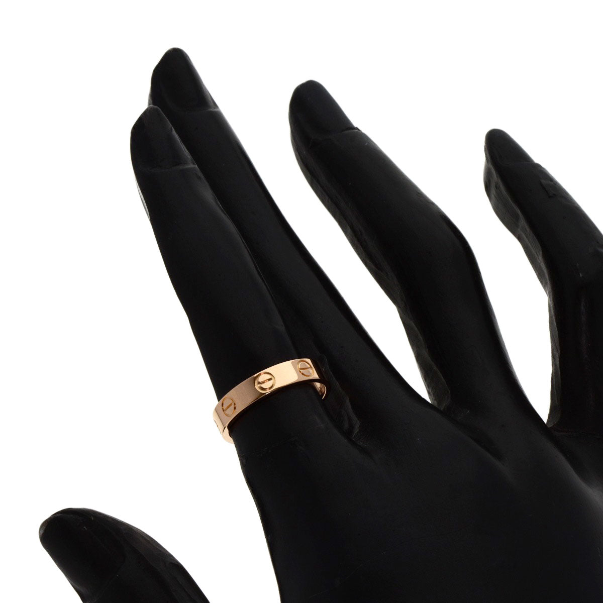 CARTIER Mini love ring # 48 Ring K18 Pink Gold Ladies [Used]