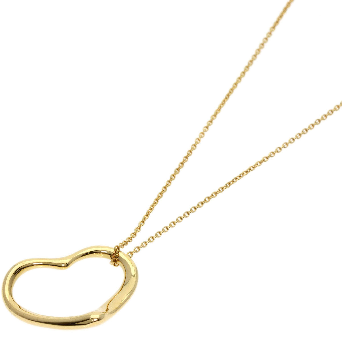 TIFFANY&Co. Open heart Necklace K18 Yellow Gold Ladies [Used]