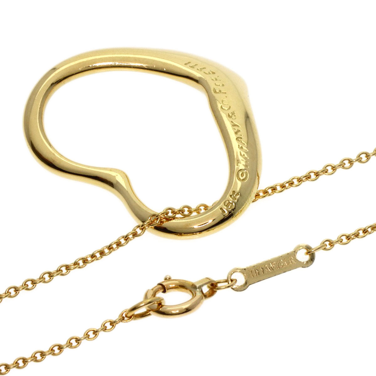 TIFFANY&Co. Open heart Necklace K18 Yellow Gold Ladies [Used]