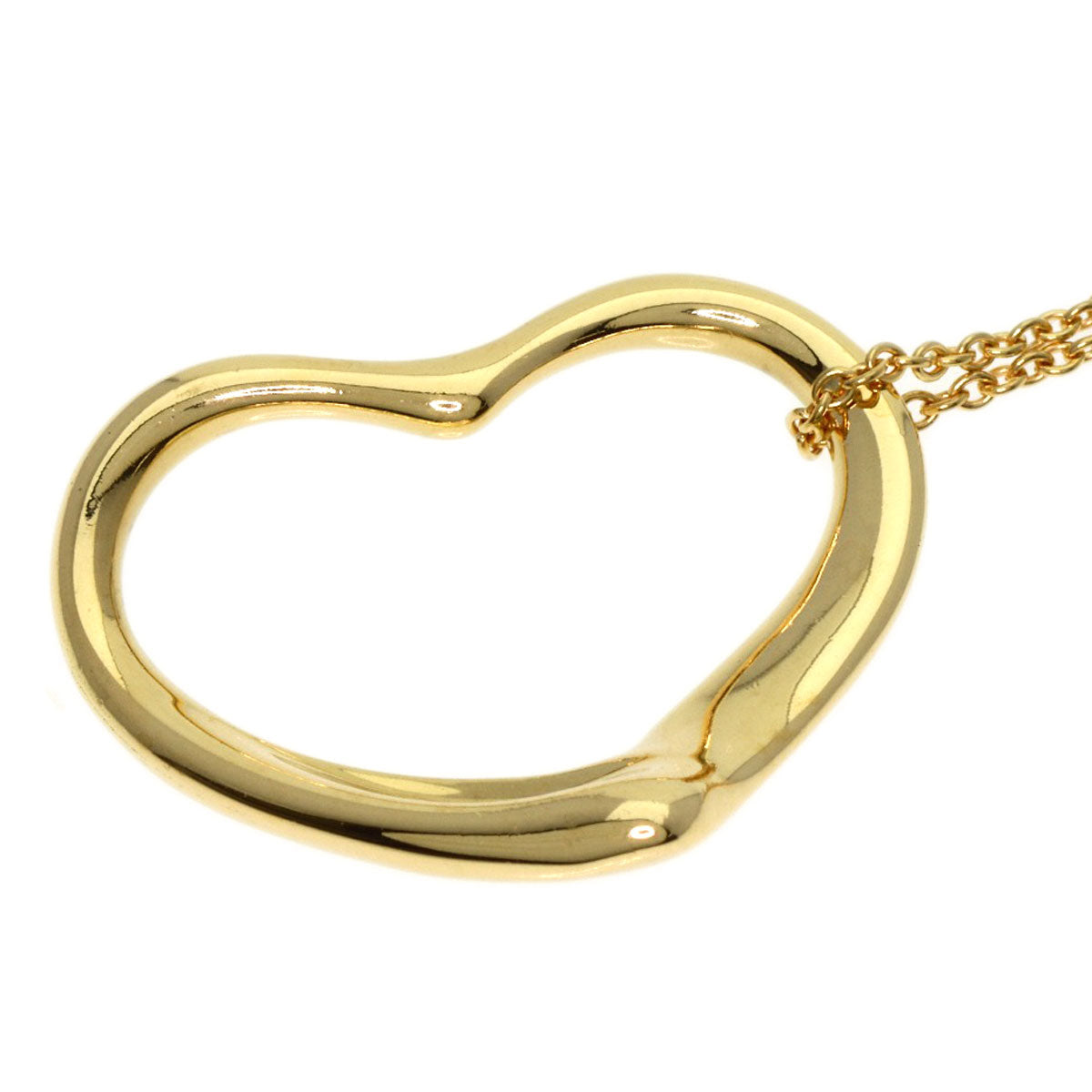 TIFFANY&Co. Open heart Necklace K18 Yellow Gold Ladies [Used]
