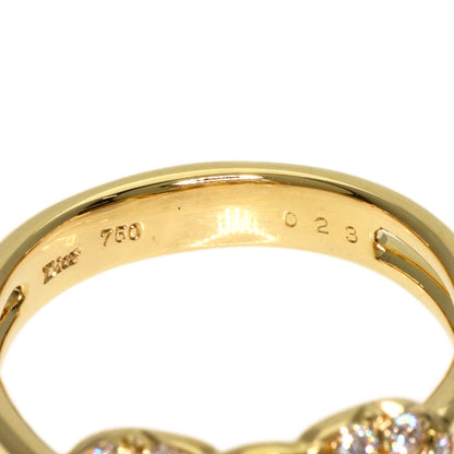 Dior Pearl Pearl Diamond Ring K18 Yellow Gold Ladies [Used]