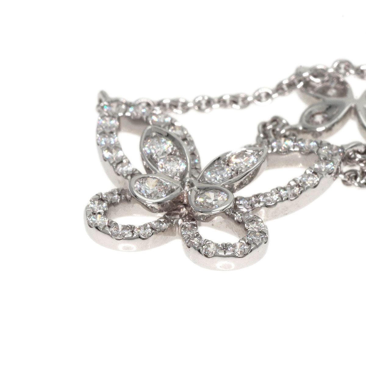 GRAFF Butterfly Diamond Necklace K18 White Gold Ladies [Used]