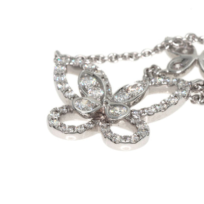 GRAFF Butterfly Diamond Necklace K18 White Gold Ladies [Used]