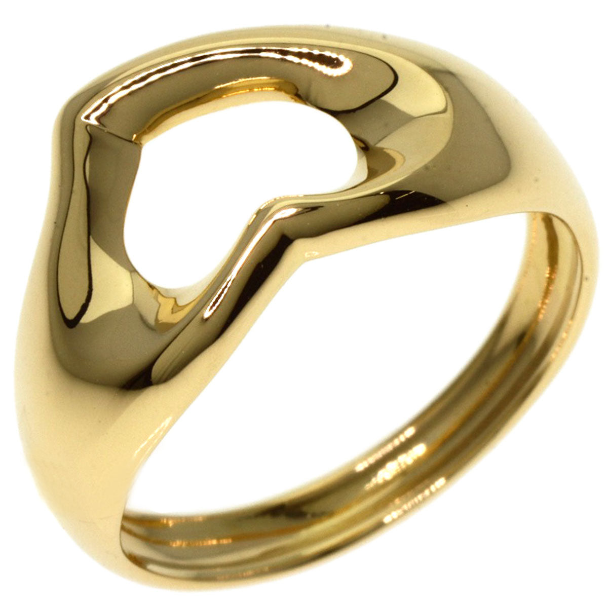 TIFFANY&Co.   Open heart Ring  K18 Yellow Gold Ladies [Used]