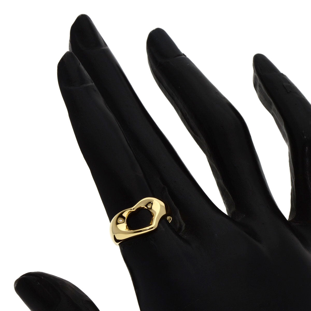 TIFFANY&Co.   Open heart Ring  K18 Yellow Gold Ladies [Used]