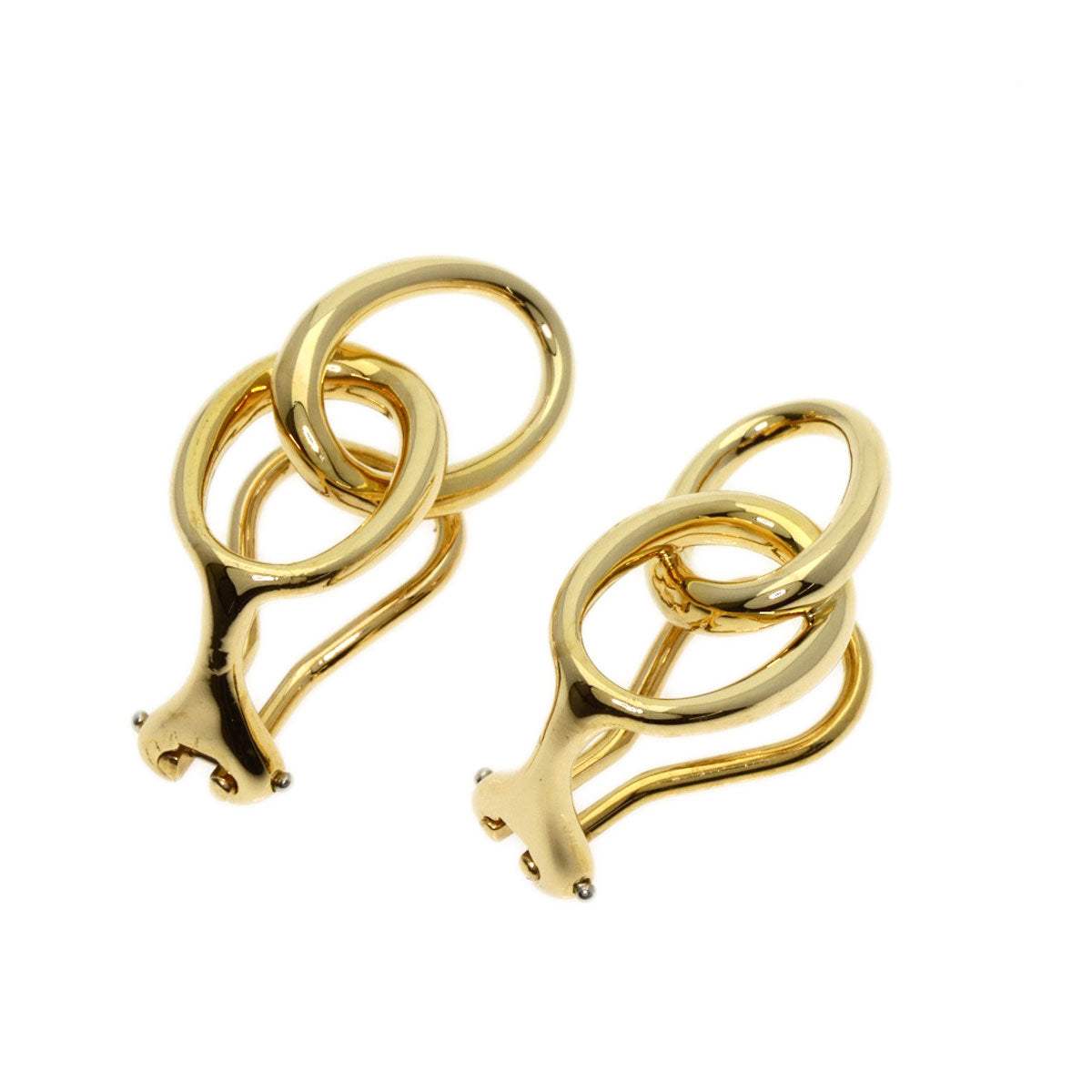 TIFFANY&Co. Double loop Earring K18 Yellow Gold Ladies [Used]
