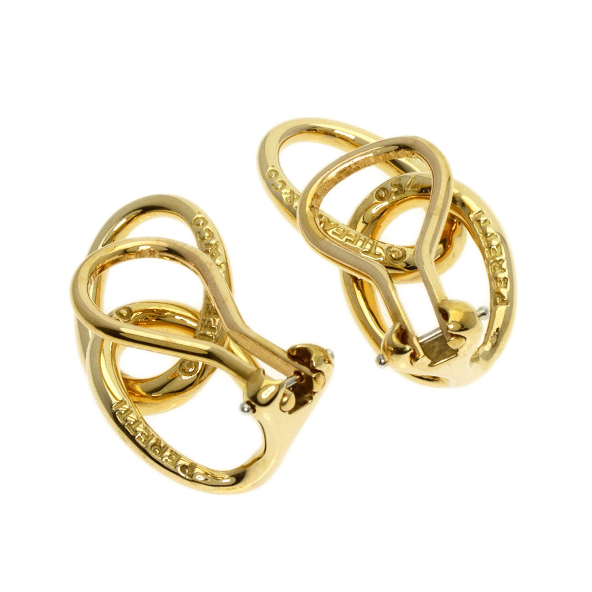 TIFFANY&Co. Double loop Earring K18 Yellow Gold Ladies [Used]