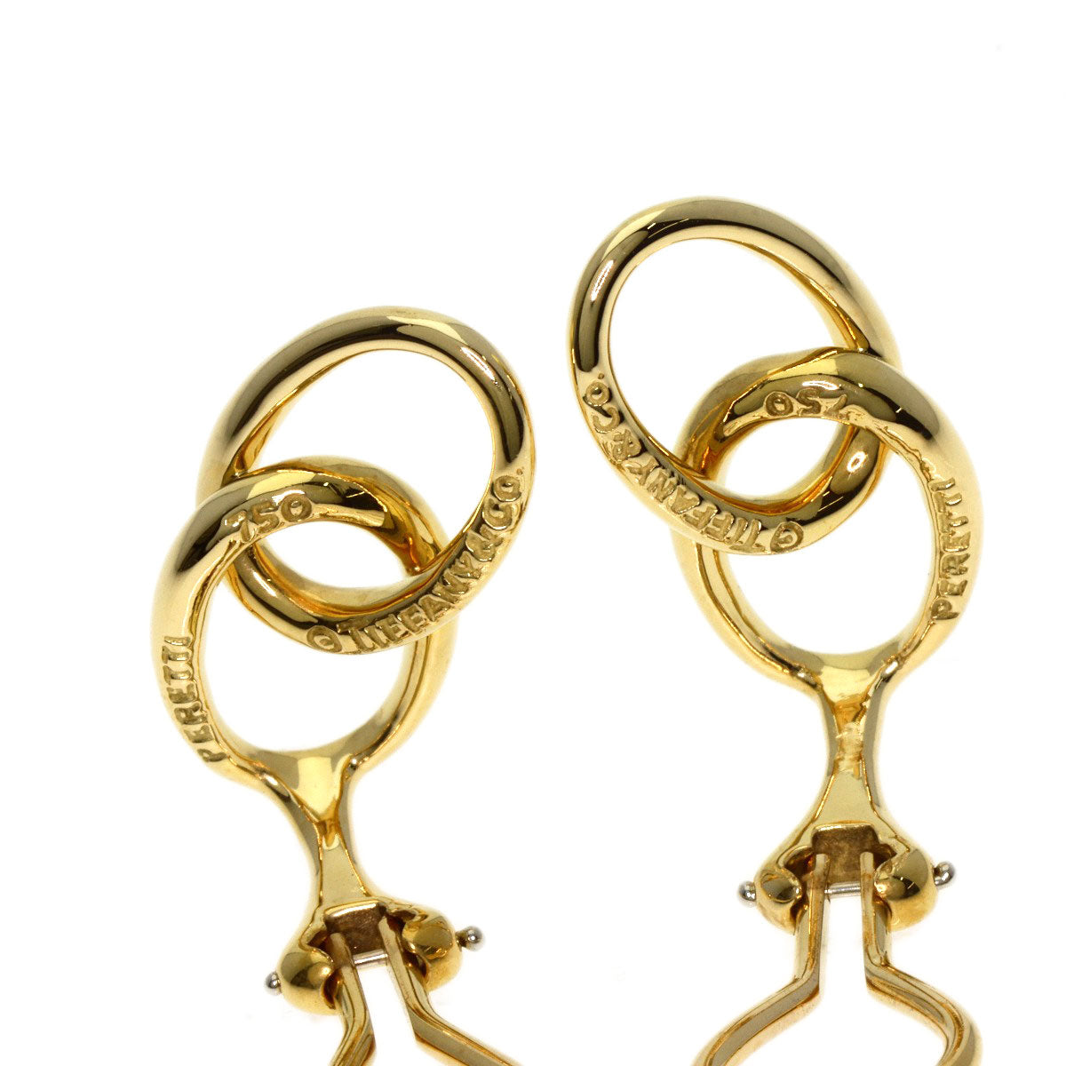 TIFFANY&Co. Double loop Earring K18 Yellow Gold Ladies [Used]