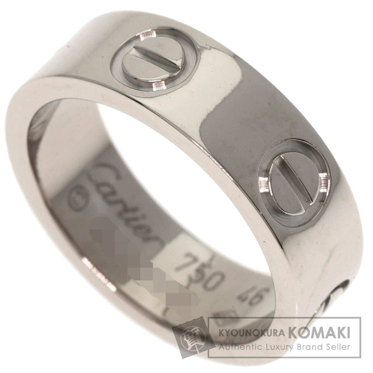 CARTIER love ring #46 Ring K18 White Gold Ladies [Used]