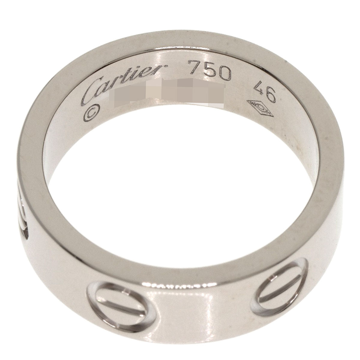 CARTIER love ring #46 Ring K18 White Gold Ladies [Used]