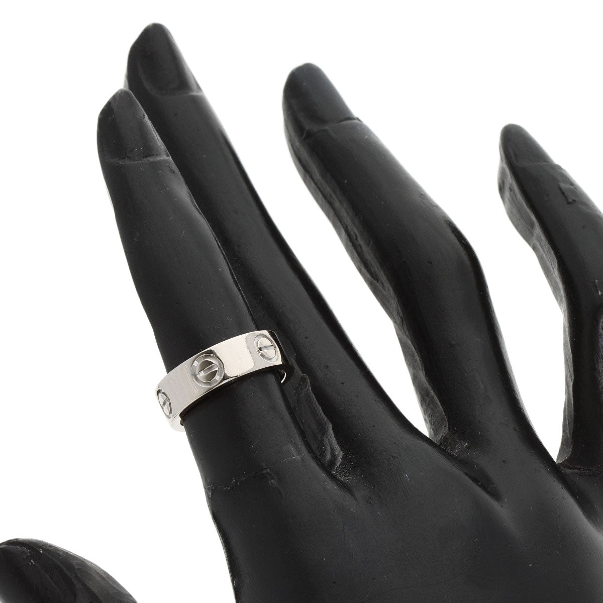 CARTIER love ring #46 Ring K18 White Gold Ladies [Used]