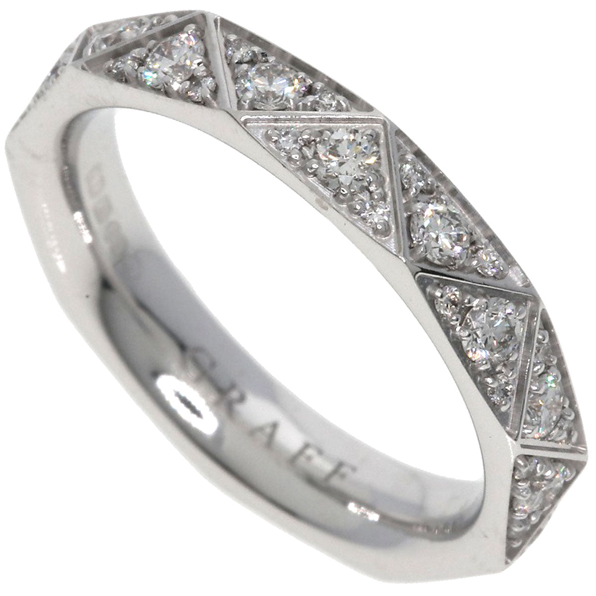 GRAFF Laurence Graff Signature Diamond Ring K18 White Gold Ladies [Used]