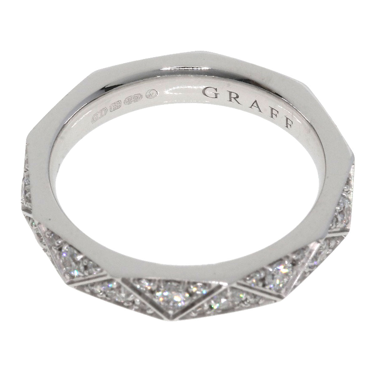 GRAFF Laurence Graff Signature Diamond Ring K18 White Gold Ladies [Used]