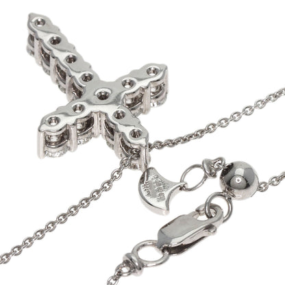 GRAFF   Round Diamond Cross Small Necklace  K18 White Gold Ladies [Used]