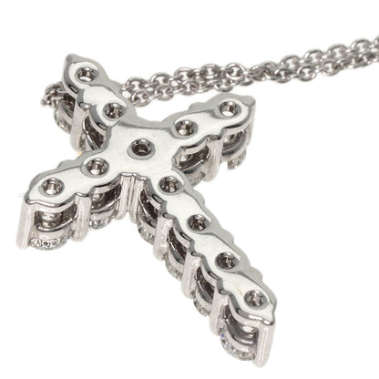 GRAFF   Round Diamond Cross Small Necklace  K18 White Gold Ladies [Used]