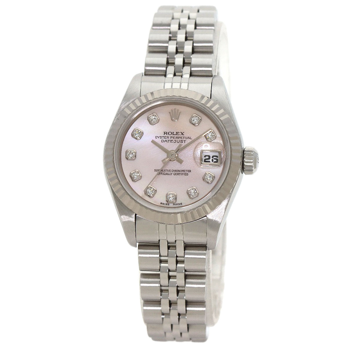 ROLEX DATEJUST 10P Diamond Watches Stainless Steel/Stainless Steel Ladies