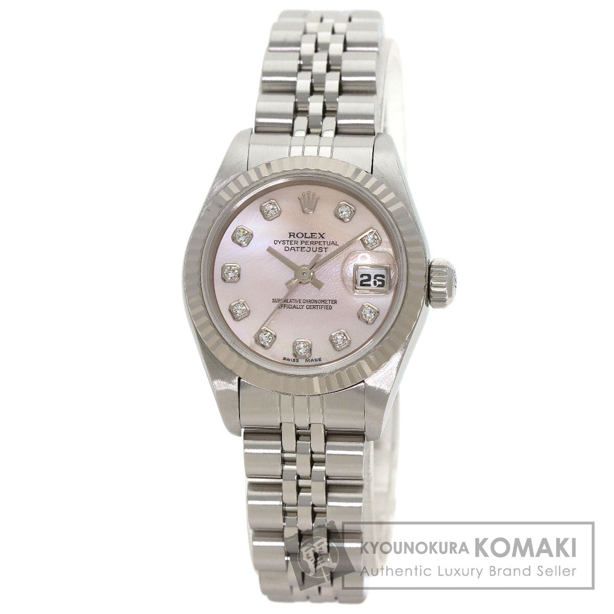 ROLEX DATEJUST 10P Diamond Watches Stainless Steel/Stainless Steel Ladies