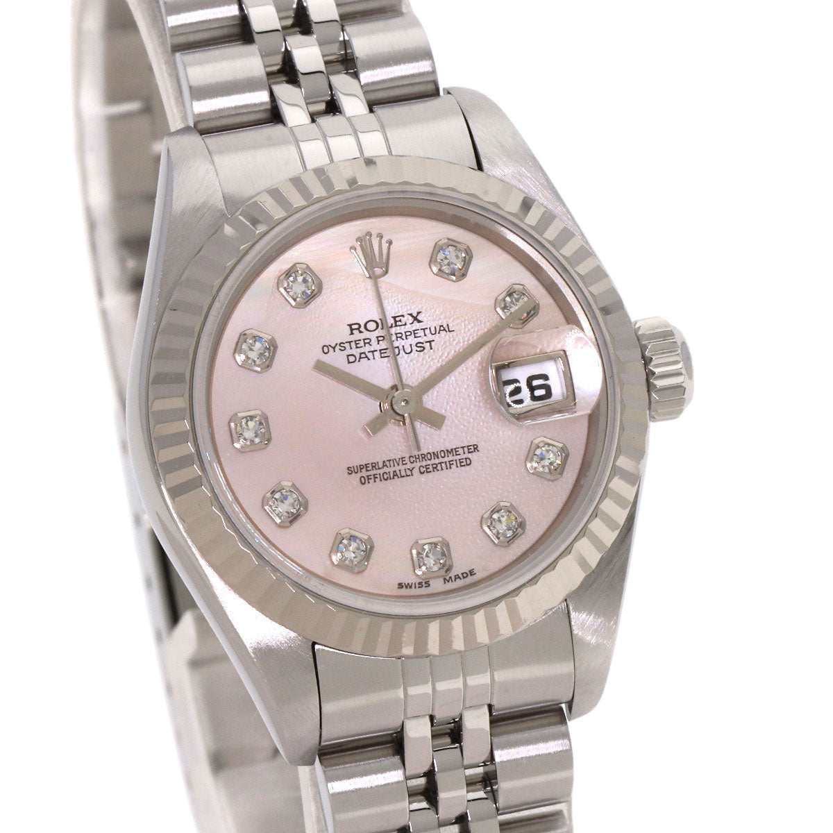 ROLEX DATEJUST 10P Diamond Watches Stainless Steel/Stainless Steel Ladies