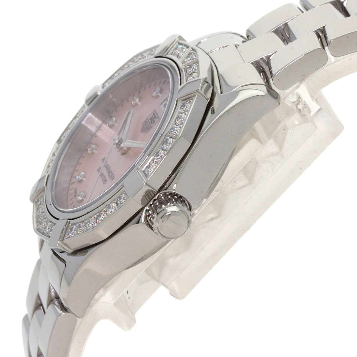 TAG HEUER Aquaracer Bezel 10P Diamond Watches WAF141B Stainless Steel/Stainless Steel Ladies