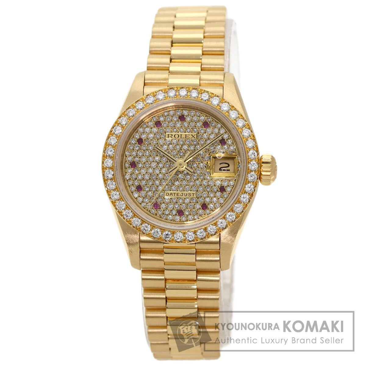 ROLEX Datejust Diamond Ruby Watches 69138 K18 Yellow Gold/18K Yellow Gold Ladies