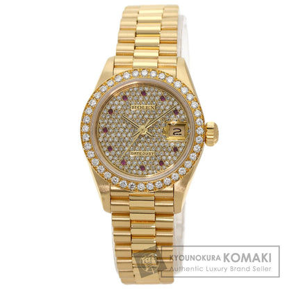 ROLEX Datejust Diamond Ruby Watches 69138 K18 Yellow Gold/18K Yellow Gold Ladies