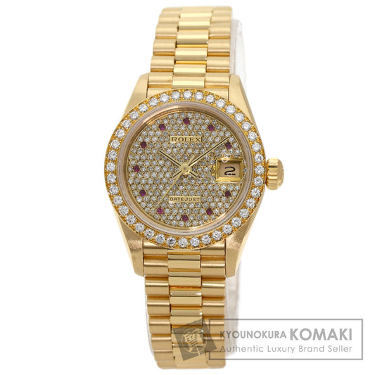 ROLEX Datejust Diamond Ruby Watches 69138 K18 Yellow Gold/18K Yellow Gold Ladies