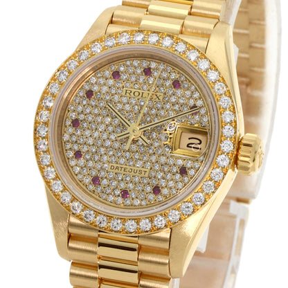 ROLEX Datejust Diamond Ruby Watches 69138 K18 Yellow Gold/18K Yellow Gold Ladies