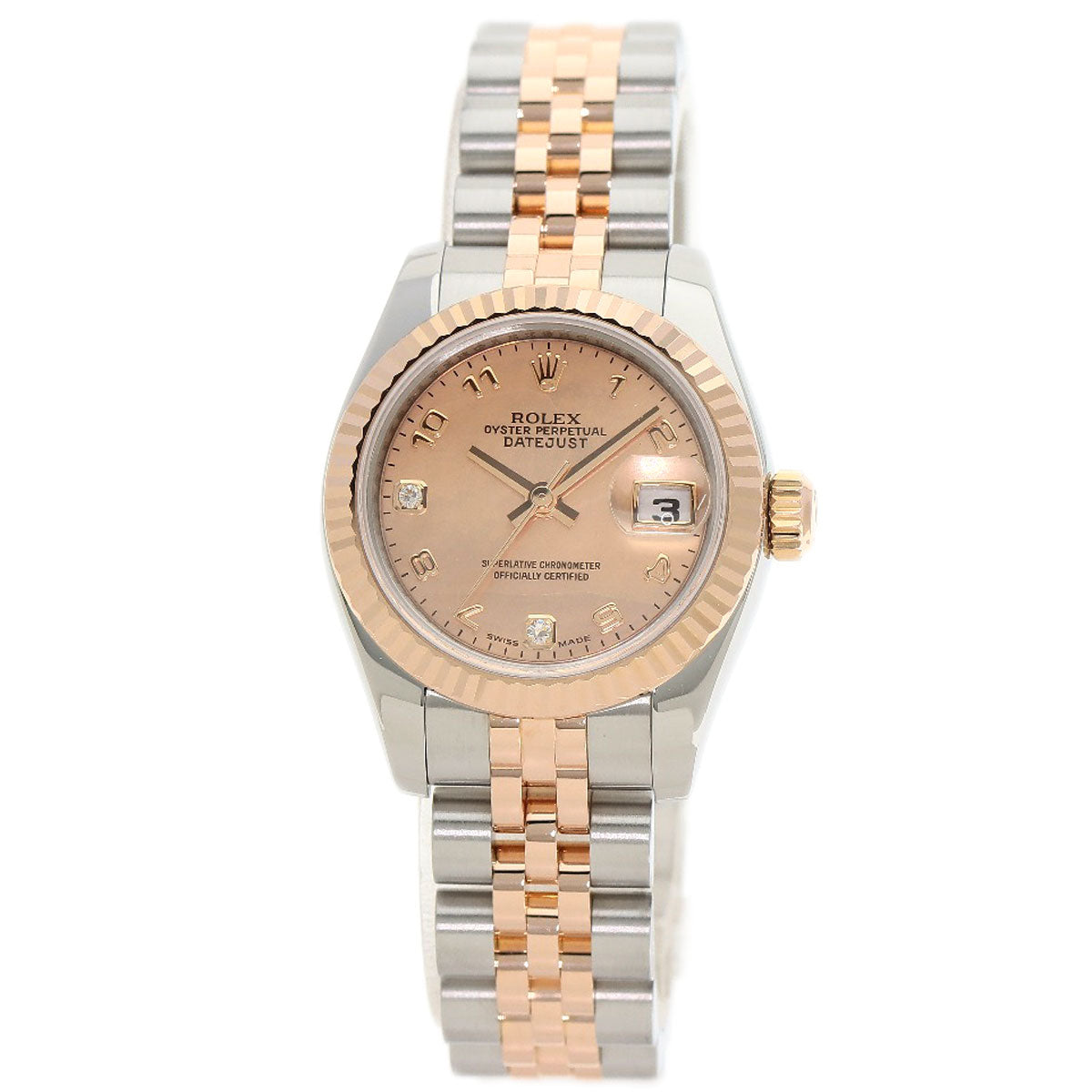ROLEX Datejust 2P Diamond Gold Dust Watches 179171N2BR Stainless Steel/SSxK18PG Ladies