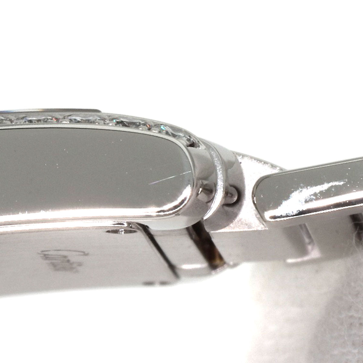 CARTIER Tank Francaise SM Diamond Watches WE1019S3 K18 White Gold/K18 White Gold Ladies