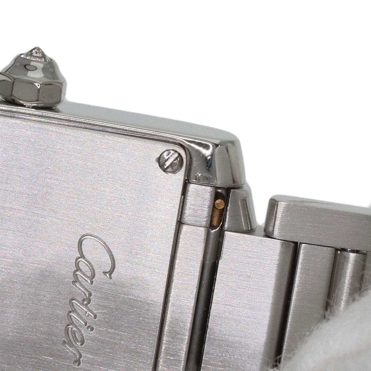 CARTIER Tank Francaise SM Diamond Watches WE1019S3 K18 White Gold/K18 White Gold Ladies