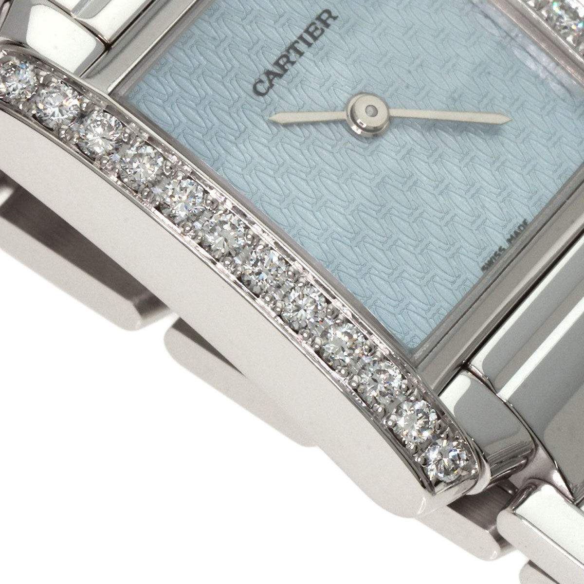CARTIER Tank Francaise SM Diamond Watches WE1019S3 K18 White Gold/K18 White Gold Ladies