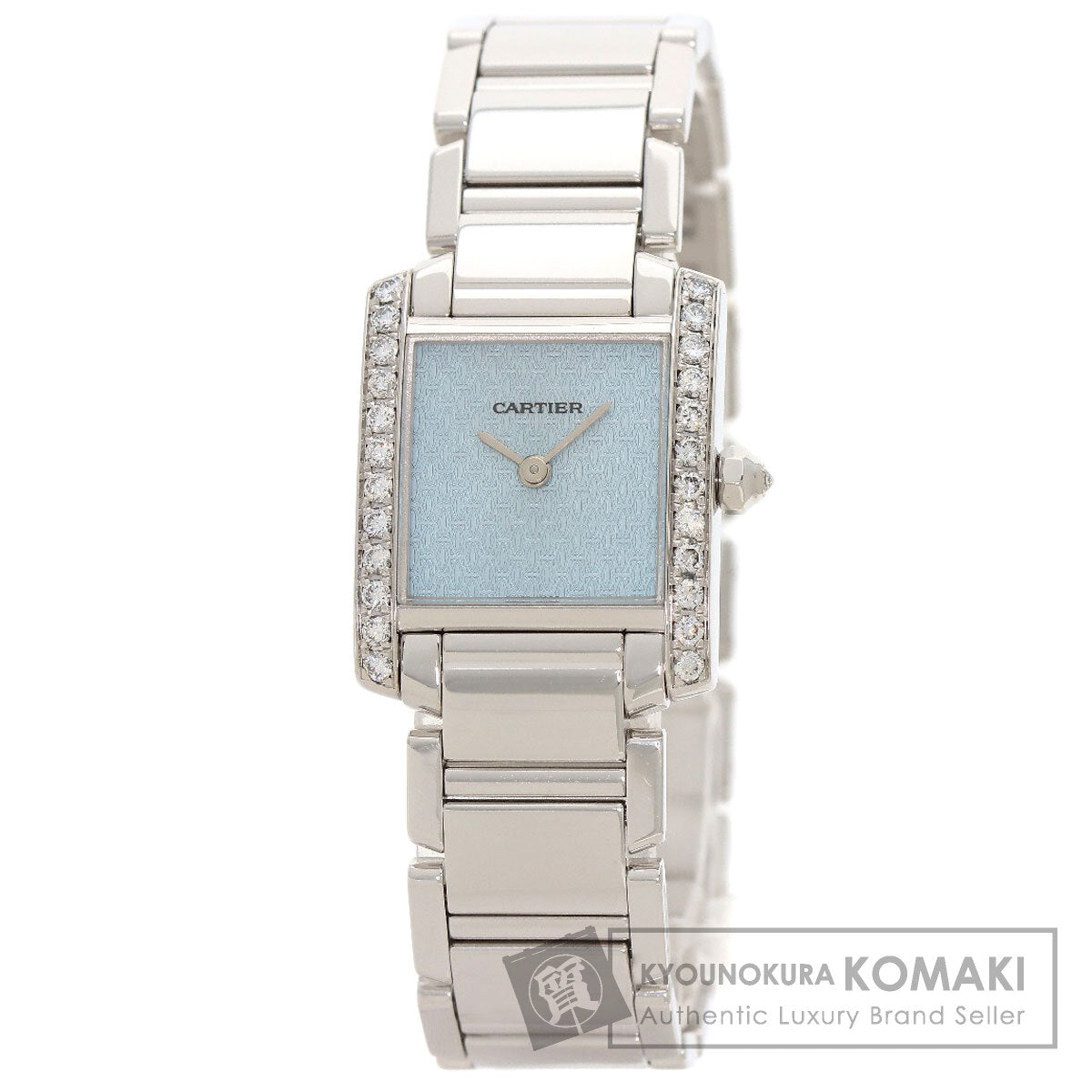 CARTIER Tank Francaise SM Diamond Watches WE1019S3 K18 White Gold/K18 White Gold Ladies