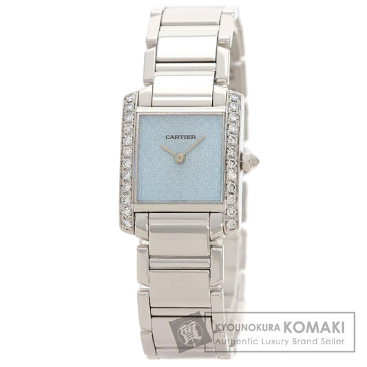 CARTIER Tank Francaise SM Diamond Watches WE1019S3 K18 White Gold/K18 White Gold Ladies