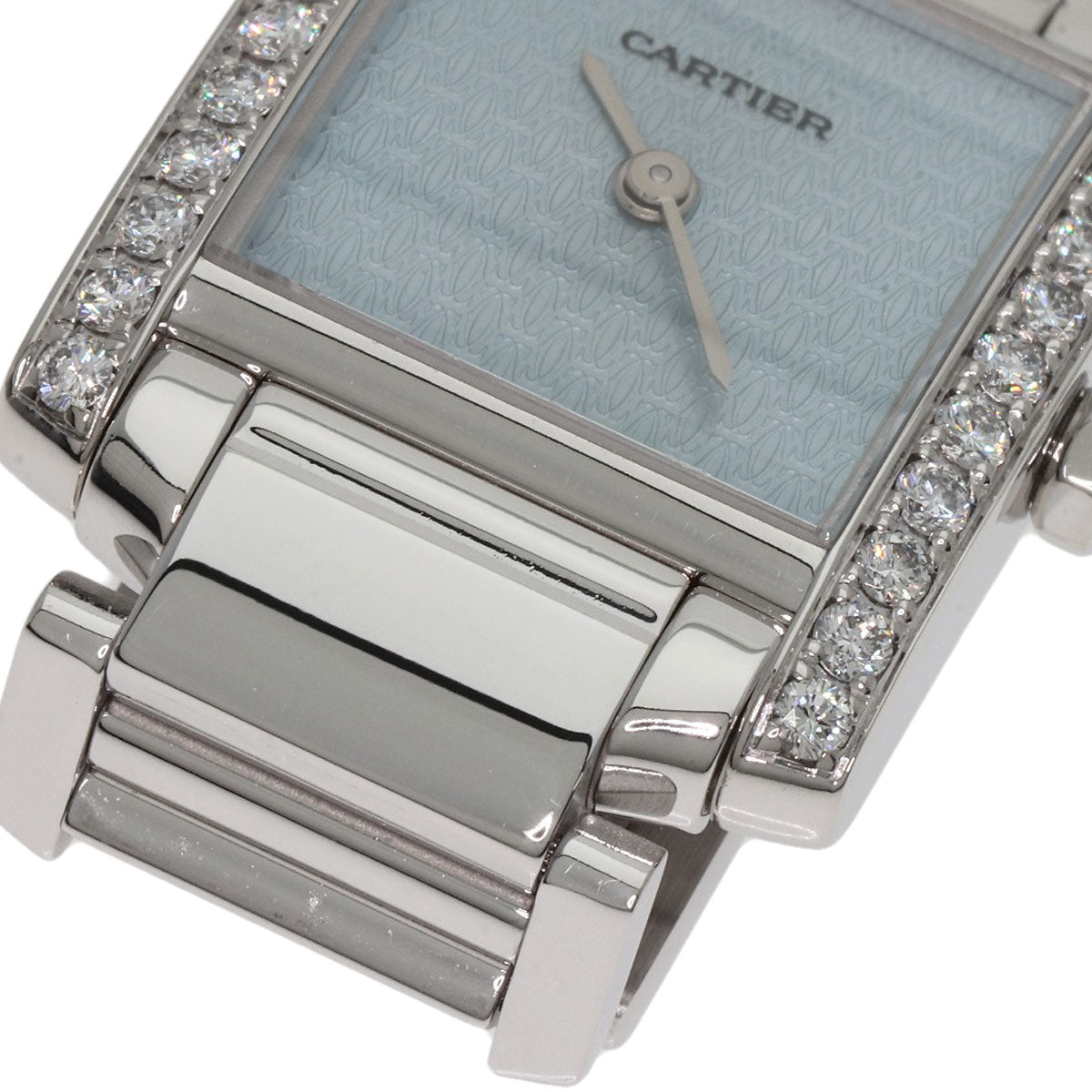 CARTIER Tank Francaise SM Diamond Watches WE1019S3 K18 White Gold/K18 White Gold Ladies
