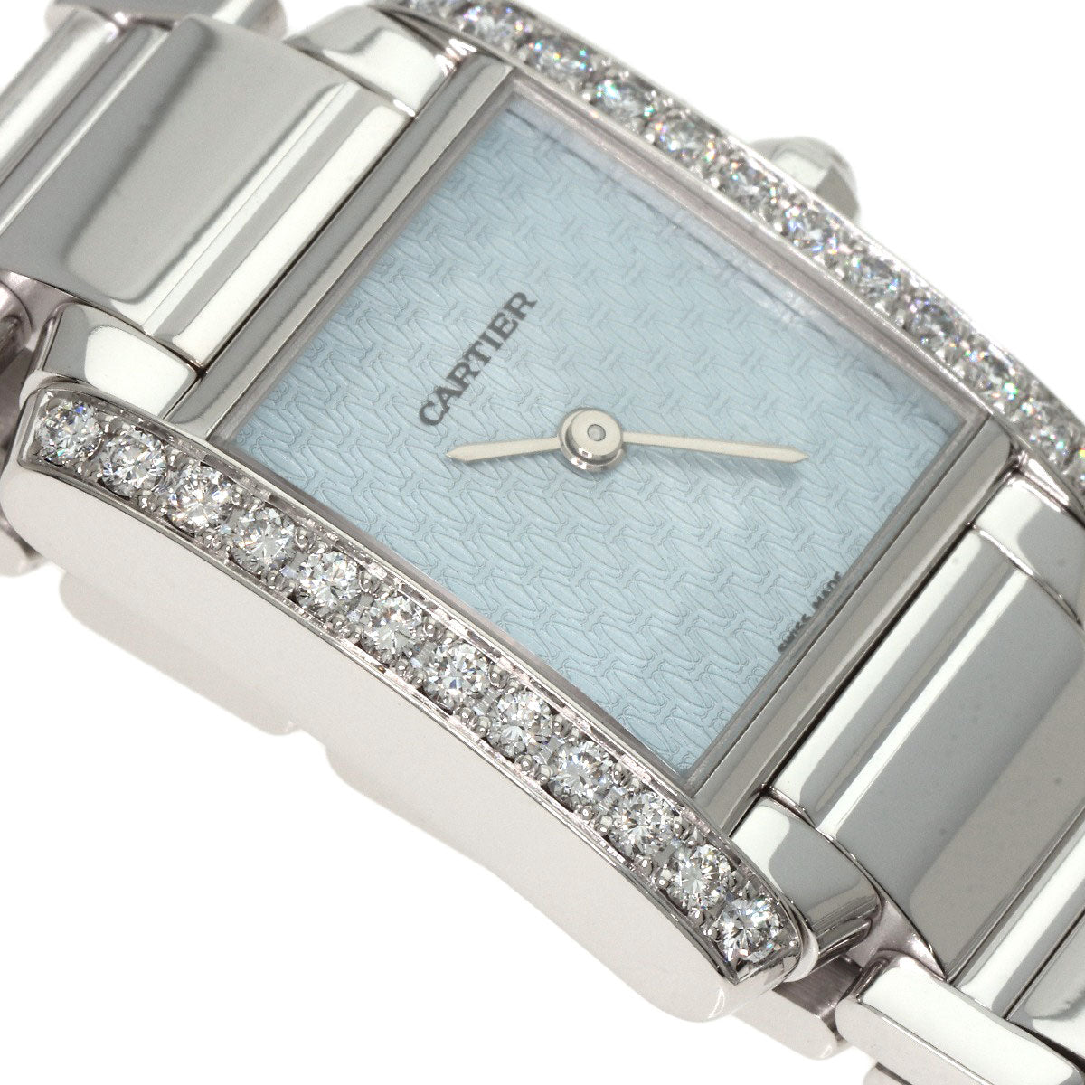 CARTIER Tank Francaise SM Diamond Watches WE1019S3 K18 White Gold/K18 White Gold Ladies