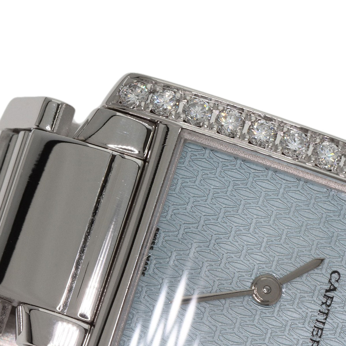 CARTIER Tank Francaise SM Diamond Watches WE1019S3 K18 White Gold/K18 White Gold Ladies