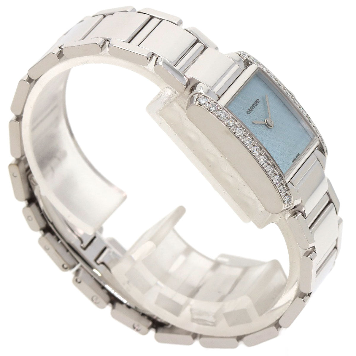 CARTIER Tank Francaise SM Diamond Watches WE1019S3 K18 White Gold/K18 White Gold Ladies